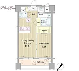 リヴィェ日本橋 10階1LDKの間取り