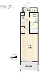 オーキッドレジデンス蔵前 9階1Kの間取り