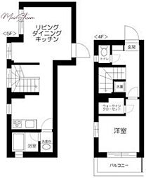 都営三田線 白山駅 徒歩1分の賃貸マンション 4階1LDKの間取り