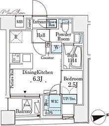 レジデンス文京春日 501 5階1DKの間取り