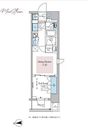 アーバネックス新御徒町駅前 8階1DKの間取り