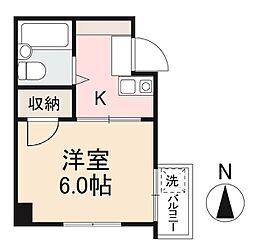 JR高徳線 昭和町駅 徒歩8分の賃貸マンション 3階1Kの間取り