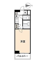 高松琴平電気鉄道志度線 琴電志度駅 徒歩18分の賃貸マンション 2階1Kの間取り