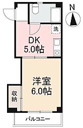 JR高徳線 昭和町駅 徒歩1分の賃貸アパート 4階1DKの間取り