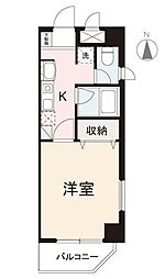 JR高徳線 栗林公園北口駅 徒歩11分の賃貸マンション 6階1Kの間取り