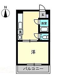 高松琴平電気鉄道琴平線 仏生山駅 徒歩15分の賃貸マンション 4階1DKの間取り