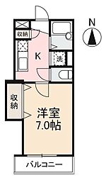 高松琴平電気鉄道長尾線 元山駅 徒歩28分の賃貸マンション 1階1Kの間取り