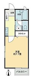 JR高徳線 栗林公園北口駅 徒歩7分の賃貸アパート 1階1Kの間取り