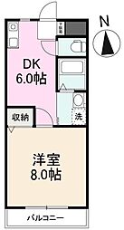 高松琴平電気鉄道琴平線 仏生山駅 徒歩14分の賃貸マンション 3階1DKの間取り