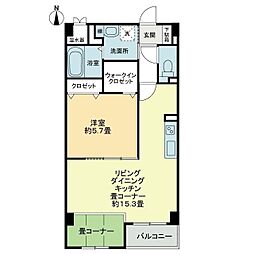 JR高徳線 昭和町駅 徒歩8分の賃貸マンション 1階1LDKの間取り