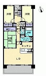 高松琴平電気鉄道長尾線 水田駅 徒歩9分の賃貸マンション 4階3LDKの間取り