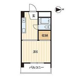 JR高徳線 栗林公園北口駅 徒歩4分の賃貸マンション 3階1Kの間取り