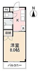JR高徳線 昭和町駅 徒歩7分の賃貸アパート 2階1Kの間取り