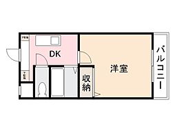 JR高徳線 昭和町駅 徒歩5分の賃貸アパート 4階1DKの間取り