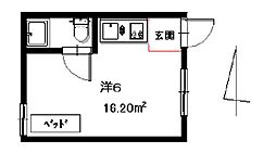JR高徳線 栗林公園北口駅 徒歩10分の賃貸マンション 3階ワンルームの間取り