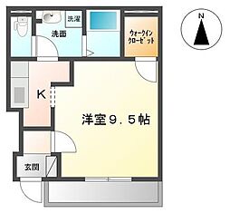 高松琴平電気鉄道長尾線 元山駅 徒歩18分の賃貸アパート 1階1Kの間取り