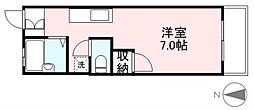 JR高徳線 昭和町駅 徒歩6分の賃貸アパート 2階1Kの間取り