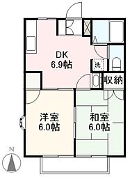シャルムMB 2DKの間取図画像