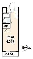 JR高徳線 栗林公園北口駅 徒歩9分の賃貸アパート 3階ワンルームの間取り