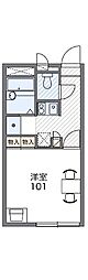 レオパレス薫峰 1Kの間取図画像