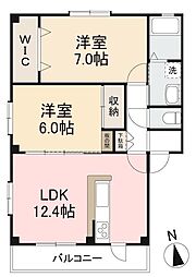 高松琴平電気鉄道長尾線 水田駅 徒歩21分の賃貸アパート 1階2LDKの間取り