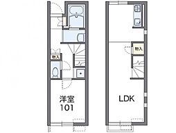 JR予讃線 端岡駅 徒歩8分の賃貸アパート 1階1LDKの間取り
