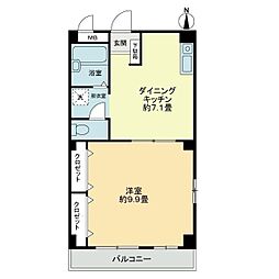 高松琴平電気鉄道長尾線 林道駅 徒歩6分の賃貸アパート 3階1DKの間取り