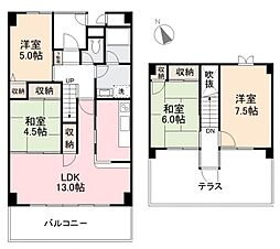 JR予讃線 香西駅 徒歩7分の賃貸マンション 6階4LDKの間取り