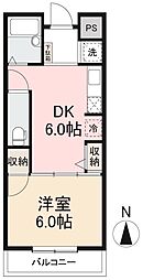 高松琴平電気鉄道琴平線 三条駅 徒歩33分の賃貸マンション 2階1DKの間取り