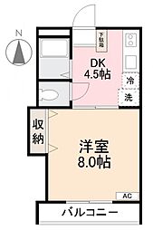 高松琴平電気鉄道長尾線 林道駅 徒歩16分の賃貸アパート 1階1DKの間取り