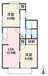 高松琴平電気鉄道志度線 春日川駅 徒歩26分の賃貸アパート 1階2LDKの間取り