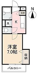 高松琴平電気鉄道長尾線 元山駅 徒歩26分の賃貸マンション 3階1Kの間取り