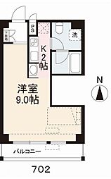 JR予讃線 高松駅 徒歩7分の賃貸マンション 7階1Kの間取り