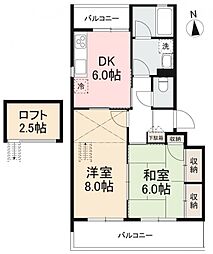 高松琴平電気鉄道琴平線 太田駅 徒歩11分の賃貸マンション 3階2DKの間取り