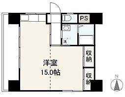 高松琴平電気鉄道琴平線 片原町駅 徒歩6分の賃貸マンション 3階ワンルームの間取り