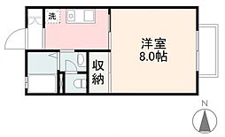 高松琴平電気鉄道長尾線 高田駅 徒歩24分の賃貸アパート 1階1Kの間取り