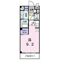 高松琴平電気鉄道長尾線 高田駅 徒歩28分の賃貸アパート 1階ワンルームの間取り