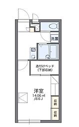 高松琴平電気鉄道長尾線 元山駅 徒歩29分の賃貸アパート 2階1Kの間取り