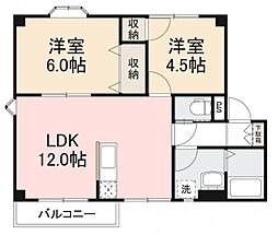 高松琴平電気鉄道長尾線 元山駅 徒歩23分の賃貸アパート 1階2LDKの間取り