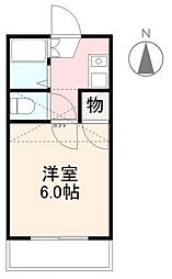 JR予讃線 香西駅 徒歩22分の賃貸アパート 2階1Kの間取り