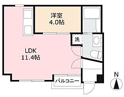 JR高徳線 昭和町駅 徒歩7分の賃貸マンション 1階1LDKの間取り