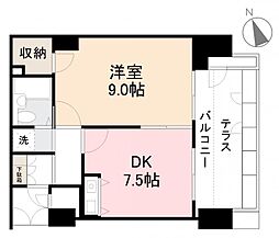 高松琴平電気鉄道琴平線 瓦町駅 徒歩4分の賃貸マンション 8階1DKの間取り