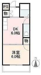 高松琴平電気鉄道琴平線 三条駅 徒歩33分の賃貸マンション 1階1DKの間取り
