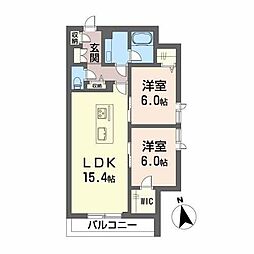 高松琴平電気鉄道長尾線 林道駅 徒歩17分の賃貸マンション 1階2LDKの間取り