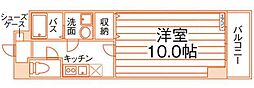 JR高徳線 志度駅 徒歩12分の賃貸マンション 4階1Kの間取り