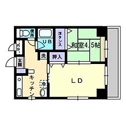 JR予讃線 高松駅 徒歩6分の賃貸マンション 5階1LDKの間取り