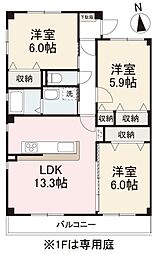 高松琴平電気鉄道琴平線 仏生山駅 徒歩38分の賃貸アパート 2階3LDKの間取り