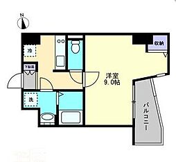 JR高徳線 栗林公園北口駅 徒歩6分の賃貸マンション 9階1Kの間取り