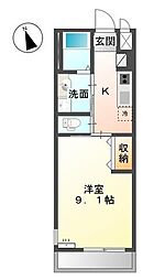 高松琴平電気鉄道琴平線 栗林公園駅 徒歩11分の賃貸アパート 2階1Kの間取り