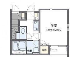 高松琴平電気鉄道志度線 松島二丁目駅 徒歩7分の賃貸アパート 1階1Kの間取り